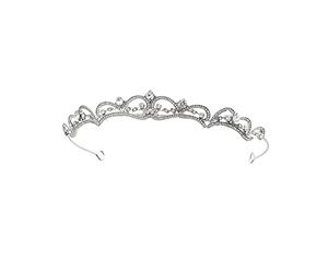 Uongeod Diadème de mariée en strass et cristal pour femme et fille - Argenté