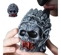 Uonguon Aztec Death Whistle, Halloween Vampire Whistle, 3.82 inches Portable Spooky Atmosphere Booster, 1 Piece, Ideal for Camping, Hiking, Playground, Party, Game, Group Activity, Outdoor Fun