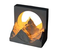 Uonguon Bedside Lamps - Aromatherapy USB-Powered Light, Golden Mountain Night Light with Oil Diffuser, Kids Nursery Lamp, Desktop Atmosphere Glow, Decorative Luminaire for Home Office and Bedroom