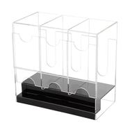 Uonguon Booster Pack Distributeur de cartes à collectionner en acrylique 3 emplacements, 22,2 x 12,7 x 24 cm, organiseur de cartes à collectionner et distribuer, étui transparent