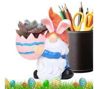 Uonguon Bunny GNOME Planter - Cute Cactus Succulents Pot, Decorative Garden Flower Ornament with Rabbit Ear Design, Outdoor Patio Statuary, Balcony Resin Vessel, Home Yard Art for Spring Easter