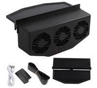 Uonguon Car Exhaust Fan, Auto Ventilator Solar Powered, 9.06x2.76x4.53 Inches Rechargeable Battery, Usb Charging Option, Air Purifier, Ideal for Truck, Sedan, and Vehicle Ventilation