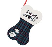 Uonguon Chaussette De Noël pour Chien | Chaussette Porte-Friandises À Empreinte De Patte | Porte-Cadeaux d'hiver | pour Filles Adultes Fête Scolaire Hiver Tout-Petits Artisanat Prix De