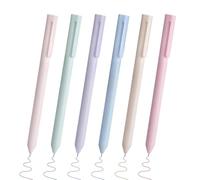Uonguon Colored Gel Pens, 6 Pieces Color Ink Writing Pens, Smooth Retro Water-Based Stationery Set for Drawing, School, College, Study Notes, Office, Travel, Daily Use, Multicolor