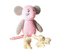 Uonguon couineurs interactifs pour chien, à mâcher en forme de souris pour tirer, fournitures indestructibles avec son froissé, robustes pour jouer en intérieur, 26,5 x 19 x 8 cm