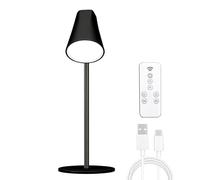 Uonguon Dimmable LED Bedside Lamp - Remote Control Magnetic Night Light, Eye Comfort Anti Glare Table Light, Adjustable Brightness Fixture, for Reading Study Living Room Dorm Apartment Use