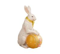 Uonguon Easter Figurines Decor, Bunny Figurines Tabletop, Mini Egg Decorations Small Display Charming Holiday Accent, Lightweight Detailed Craft, Festive Spring Ornament for Indoor Outdoor Use