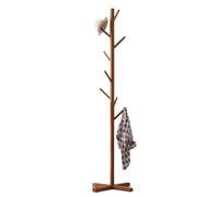 Uonguon Freestanding Wooden Coat Rack | Multi-Hook Coat Tree Stand For Entryway | Space-Saving Coat Hanger Rack | Stylish Organization Solution For Hallways And Home Decor Accessories
