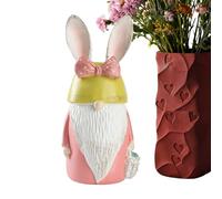 Uonguon Garden GNOME - Resin Easter Bunny Figurine, 8.66 inches Outdoor Gnomes with Bow and Ears, Decorative Lawn Statue, Spring Home Yard Patio Indoor Accent for Garden Outdoor Lawn Decor