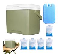 Uonguon Glacière | avec Poignée 13,8 litres Grand Réfrigérateur Étanche - Conservation De Glace Glacière Rigide,pour Camping en Plein Air Pique-Nique Pêche Randonnée Plage Voyage Tailgating Et Road