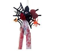 Uonguon Halloween Decorations, Haunted House Ornament Set, 19.69x12.2 inches Includes Skull and Spider Accents, Spooky Reusable Design for Indoor Wall, Door, Window, Home, Festival Party Decor