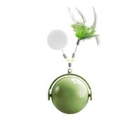 Uonguon Interactive Cat Ball, Automatic Exercise Toys, Obstacle Avoidance Toy, Smart Moving Ball, Pet Rolling Toys, Feather for Cats, 3.35 inches, Green, Kitten Activity Balls