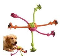 Uonguon Jouet en corde pour chien - Jouet interactif à tirer résistant à la mastication, design de nœud pour le nettoyage des dents et le jeu, fournitures pour animaux domestiques pour soulager
