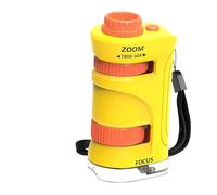 Uonguon Kids Microscope - 60-80X Zoom Pocket Magnifier, Portable Discovery Exploration Tool, Fun Slide Viewing Feature for Camping School Outdoor Preschool Home Learning, Educational Scientific Toy