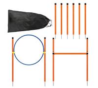 Uonguon Kit d'agilité pour Chien de Jardin Ensemble d'Agility avec Tunnel | Équipement de extérieur pour chien adapté à plage, espace jeux, , compétition, loisirs, parc, jardin et