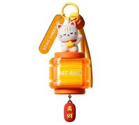 Uonguon Lampe en forme de chat - Petite lampe portable amusante à piles, veilleuse en forme d'animal avec lumière LED ultra lumineuse, accessoire de sac félin miniature, éclairage d'ambiance doux pour