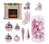 Uonguon Lot de boules de Noël incassables pour fête de mariage, vacances, intérieur ou extérieur