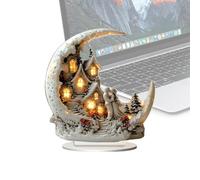 Uonguon Lover Moon Castle Décoration de table - Ornement de bureau 2D en acrylique, figurine de collection château romantique, statue pour les couples de mariage, affichage de mariage, décoration de