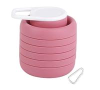 Uonguon Portable Drinking Cup, Silicone Coffee Cup, 8.27x2.95x3.46 Inches Foldable Reusable Water Bottle, Leakproof Lid, Cups for Travel, Camping, Cycling, Jogging and Outdoor