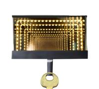 Uonguon Porte-clés mural - Miroir illusion de lumière 3D pour entrée, affichage mural moderne, design multi-crochets pour garage, maison, atelier, espace de stationnement, décoration de porte-clés