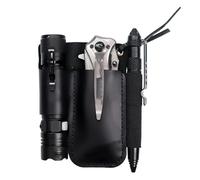 Uonguon Porte-Lampe Torche - Support Polyvalent en Cuir Rétro,Sacoche d'outils de Coupe,pour Plantation, récolte, Taille, amélioration de l'habitat, Construction, Plombier, menuiserie, Travail du