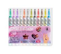 Uonguon Set de Stylos pour Ongles | Outils À Ongles Portable À Séchage Rapide, Longue Durée 12 Pièces - Stylo de Gribouillage et Marqueur à Points,Pour Maison, Salon, Manucure, Décoration, Tracé,