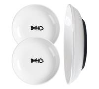 Uonguon Sturdy Pet Cat Food Bowl, 3X Ceramic Dog Water Dishes, 5.91x1.1 inches Heavy Duty Anti Slip Multipurpose Feeding Bowls for Puppies, Hamsters, Chinchillas and Kittens