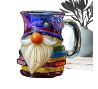 Uonguon Tasse à café - Tasse en céramique 3D peinte à la main avec motif fantaisie, motif livre de nain, accessoire mignon pour la famille, les amis, la maison, le bureau, les voyages en plein air