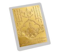 Uonguon thaïlandaise Bouddha, feuille de Bouddha thaïlandais Thai | Signe chanceuse Runes Écriture, collection de collection Collier Charme Décor religieux pour les