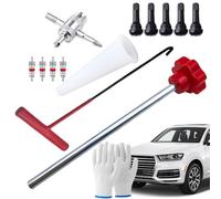 Uonguon Tire Stem Tool, 13x Core Removal Tool, Single Head Installer, Steel Construction, Valve Cores Tools Set for Car, Bike, Motorcycle, Workshop, Home and Truck Tires Use