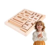 Uonguon Wooden Number Building Blocks, Math Manipulatives Home, KidsNumber Stacking Toys, Digital Learning Blocks, Preschool Activities for 1 3 Years Old,11.22x9.25x1 inches