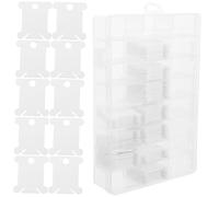 Uonlytech 1 Boîte Boîte de Rangement Plastique pour de Fil à Broder Organiser et Protéger Les Fils de Crochet Outil Pratique pour Machine à Enrouler Manuelle Lot Étiquette Numérique