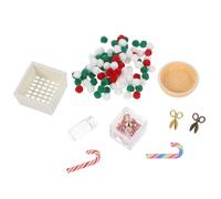 Uonlytech 1 Ensemble d'accessoires de Noël Miniatures pour Maison de poupée - Mini Ornements en Canne à Sucre - Décoration de Noël pour Maison de poupée - Petites décorations de pour scènes