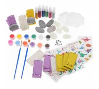 Uonlytech 1 Ensemble Set de Peinture sur Pierre Diy pour Garçon Fille Kit Créatif de Décoration de Galets Matériel Art pour Bricolage Éveillez Imagination Créativité des Garçon Fille