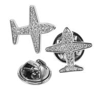 Uonlytech 1 Jeu Bouton Anti-lumière Broches D'avion Aile Épingle Sécurité Coudre Boutons De Broche Boutons De Vêtements Broche Pour Les Femmes Boutons De Chemise Alliage 2 Pièces