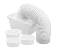 Uonlytech 1 Jeu Condenseur Du Sèche-linge Drain Conditionneur Corde à Linge Rétractable Évent De Sèche-linge Nettoyeur De Vidange Ventilateur Extracteur Portatif Alimenté Plastique Blanche
