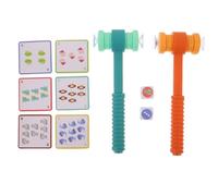 Uonlytech 1 Jeu de société mathématique interactif pour l'apprentissage cognitif des Enfants, avec marteaux et Cartes, idéal pour Les Jouets éducatifs Montessori.