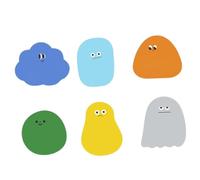 Uonlytech 1 Jeu Notes Adhésives De Forme Aléatoire Pour École Autocollants Mémo Pratiques Et Colorés 6 Pièces