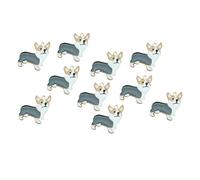Uonlytech 1 Jeu Pendentifs Forme De Corgi Accessoires Pour Bijoux Faits Main Parfaits Pour Colliers Et Pendentifs Design Et Adorable Matériaux Et Durables Couleur 10 Pièces