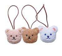 Uonlytech 1 Jeu Pendentifs Ours Peluche Charmant Pendentif Décoratif Peluche Pour Clé Et Sac Accessoires Pour Garçon Fille Kaki Blanc 3 Pièces