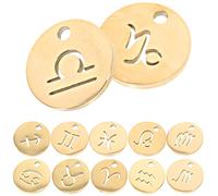 Uonlytech 1 Jeu Pendentifs Ronds Diy Inoxydable Pour Colliers De Fête Anniversaire Accessoires Décoratifs Pour Femmes 12 Pièces