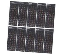 Uonlytech 10 Feuilles Autocollants de Clavier Multilingues de Stickers Anglais Hébreu et Russe Installation Facile Protection Ultra Fine pour Ordinateurs Portables et Claviers pour