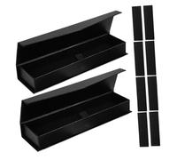 Uonlytech 10 Pièces Boîte Cadeau Stylo Vide Noire avec Couvercle Coffret Élégant pour Stylos Plume Bille et Bijoux Présentoir Polyvalent pour Montres et Accessoires