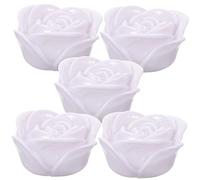 Uonlytech 10 Pièces Bougies Chauffe-Plat Flottantes Fleur Rose Bougies Chauffe-Plat Sans Flamme Sous L'eau LED Veilleuses Bougie En Vrac Décoration De La Maison