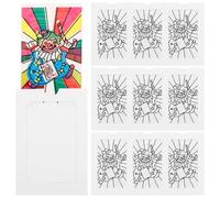Uonlytech 10 Pièces Cartes Magiques Clown Changeant de Couleur pour Ados Jeu Créatif Peinture à Eau Cartes Coloriage Halloween Ludique et Innovant pour Fête et Activité Manuelle