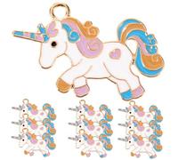 Uonlytech 10 pièces Charms Licorne Métal pour Bijoux Pendentifs Collier Bracelet DIY Alliage Robuste Petite Breloque Artisanale Inoxydable Accessoires Création Bijoux