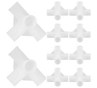 Uonlytech 10 Pièces Connecteur de Tige Multi-Usage en Plastique, 4 Voies | Connecteur de Joint, Aménagement de Placard à 4 Voies, Lien Tringle à Vêtements, Connecteur de Tuyau de Climatiseur