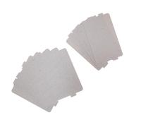 Uonlytech 10 Pièces Couvercle pour Micro-ondes en Plaque de Mica Argentée, Résistance Élevée la Chaleur L'usure, Accessoire de Remplacement pour Four à Micro-ondes