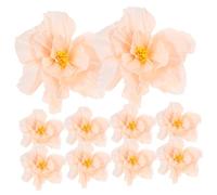 Uonlytech 10 Pièces Fleurs Géantes Papier Crépon pour Décorations De Garden-Party Fête Fleurs Décoratives Extérieur Papier Crépon Géantes