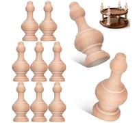 Uonlytech 10 Pièces Fuseaux en Bois Massif pour Décoration Classique Romaine, Installation Facile, Structure Petite Passerelle, pour Balcons et Décor Commercial